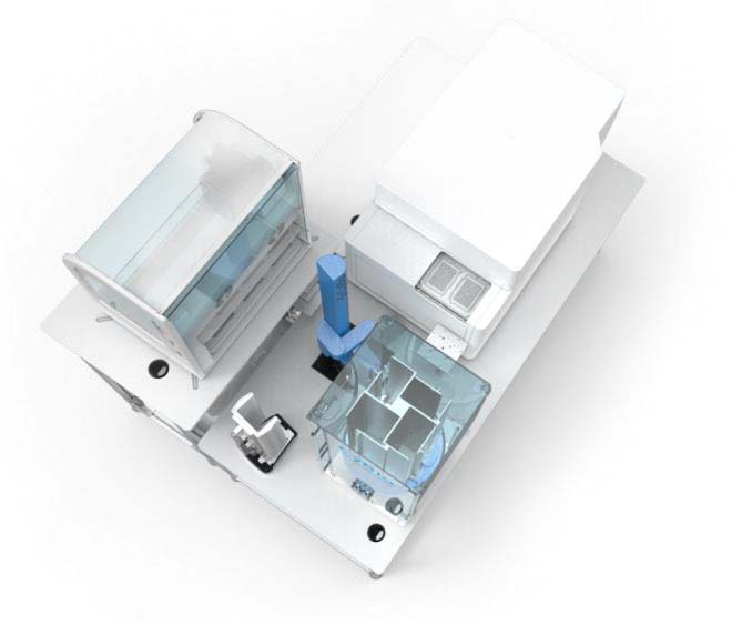 Automatisation du lecteur HCS de microplaques In Cell Analyzer 2000 de General Electric